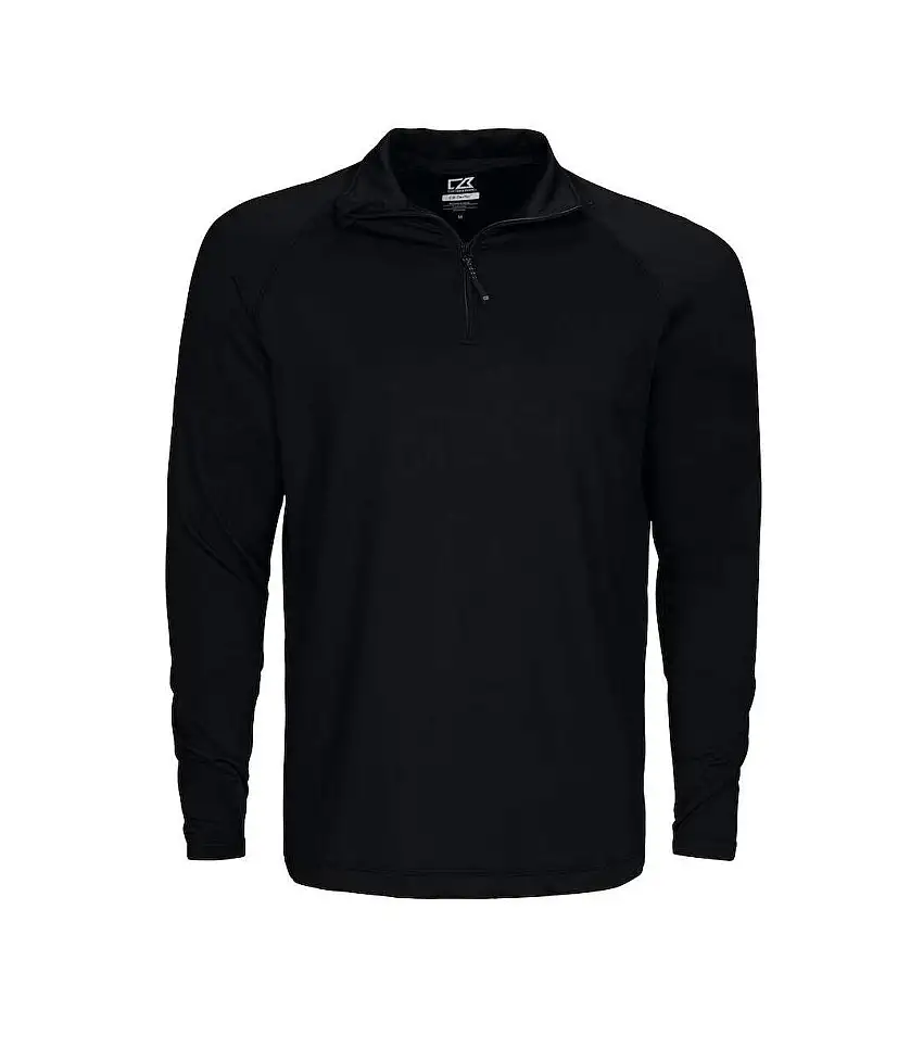 Mens Coos Bay Half Zip Top Black Cutter & Buck