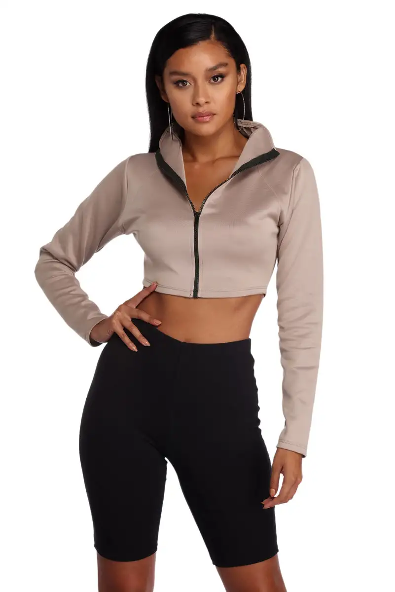 Zip On It Crop Top