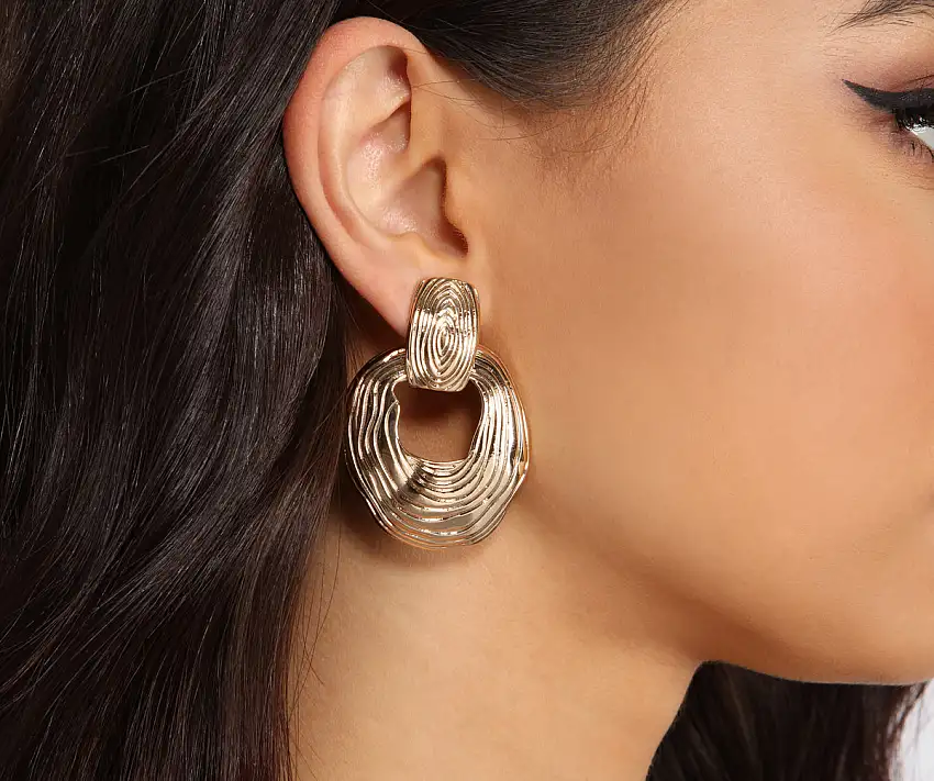 Vintage Inspired Circular Door Knocker Earrings