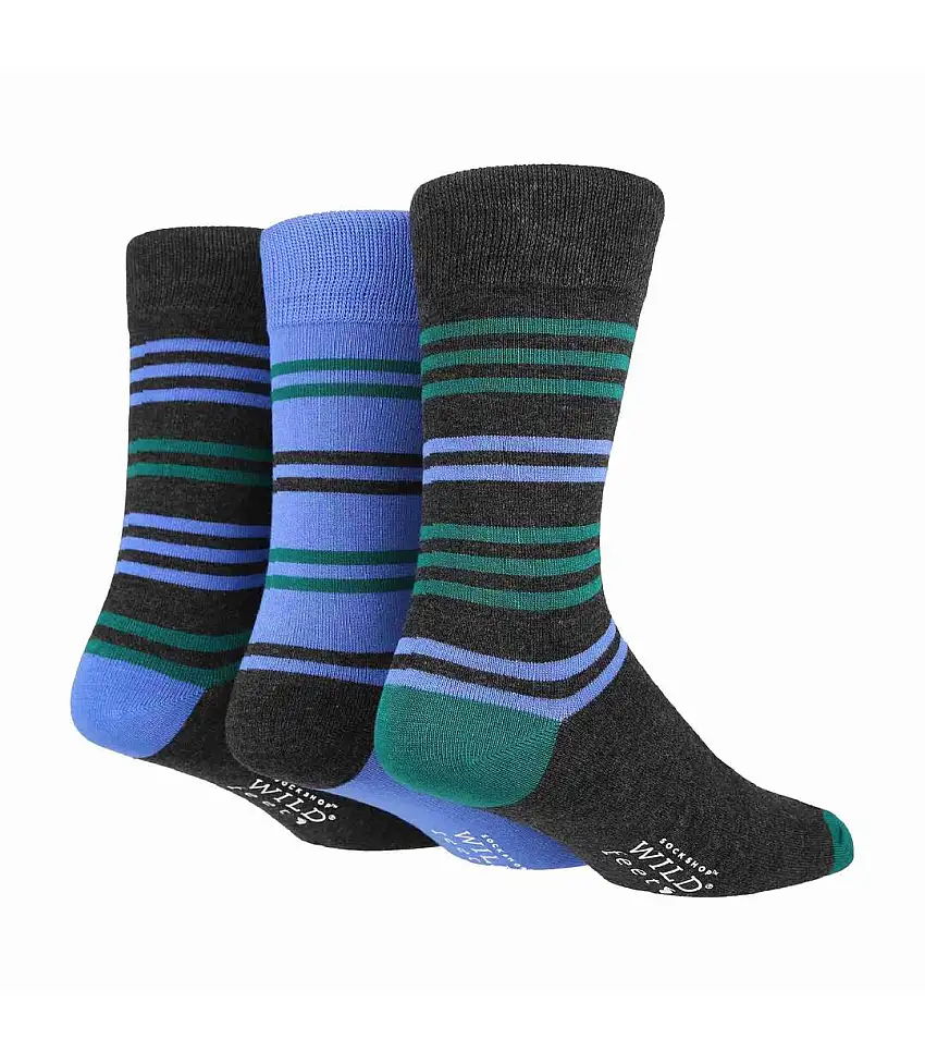 3 Pack Mens Colourful Modern Patterned Bamboo Dress Socks