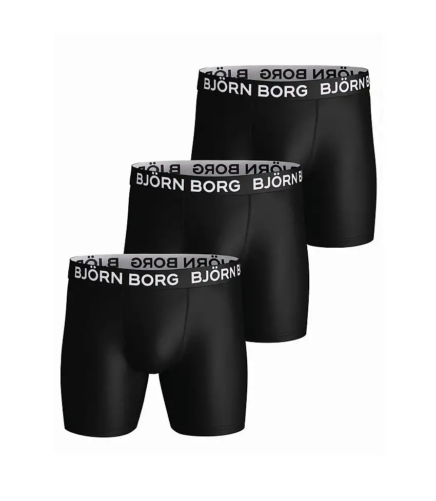 3 Pack Mens Designer Band Sports Performance Boxer Shorts