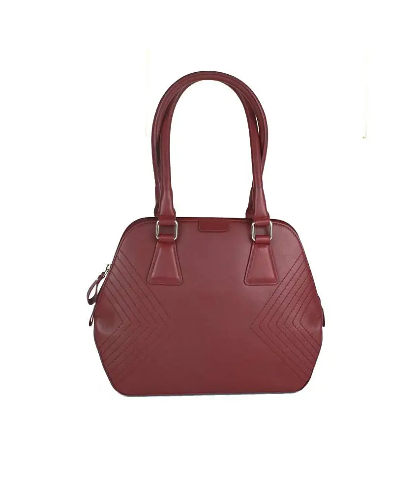 Womens/ladies Twin Handle Bag One Size Cranberry Eastern Counties Leather