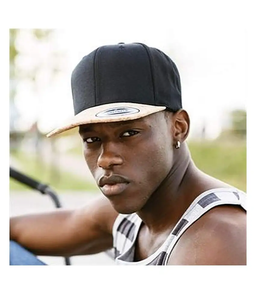 Flexfit By Unisex Cork Snapback Cap Black Yupoong