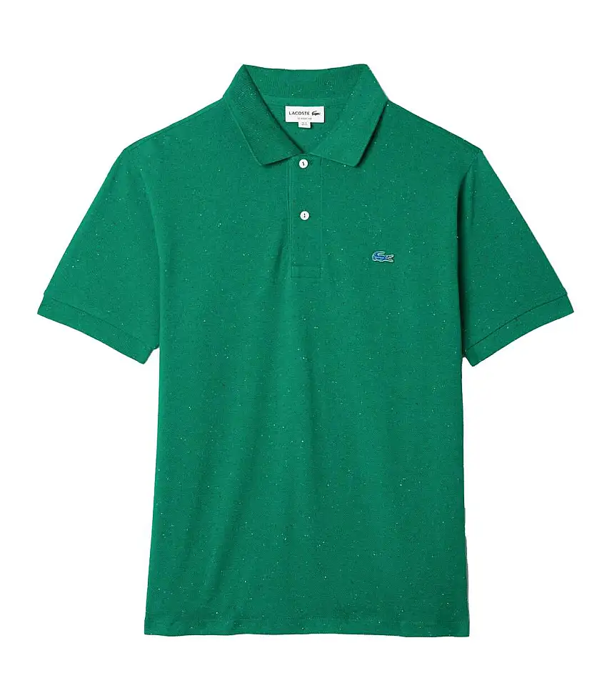 Mens Speckle Cotton Pique Classic Polo Shirt Green Lacoste