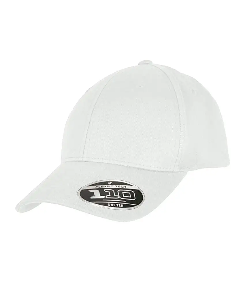 Unisex Adult Flexfit 110 Organic Baseball Cap White Yupoong