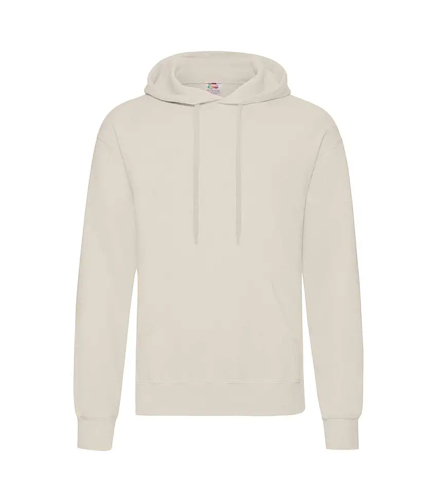 Mens Hooded Sweatshirt / Hoodie Natural Fruit Of The Loom