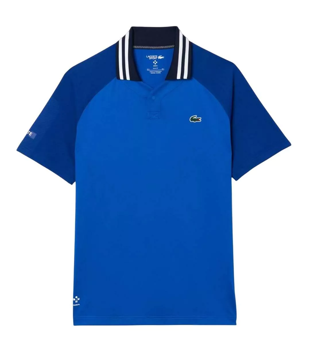 Mens Daniil Medvedev Slim Tennis Polo Shirt Blue Lacoste