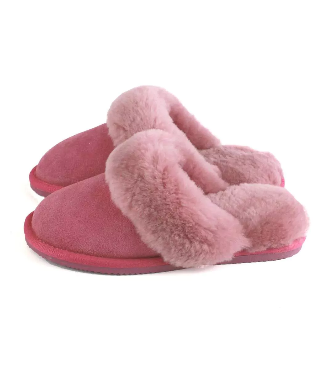 Womens/ladies Grace Sheepskin Slippers Pink Eastern Counties Leather