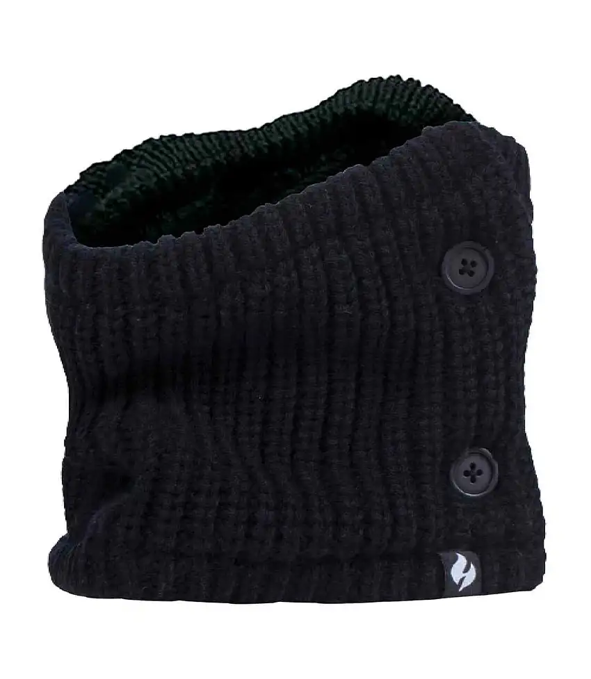 Ladies Fleece Thermal Neck Warmer Scarf Snood with Button