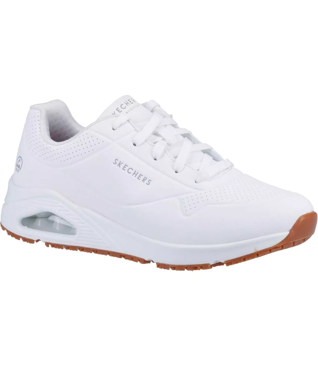 Womens/ladies Uno Sr Work Relaxed Fit Safety Shoes White Skechers