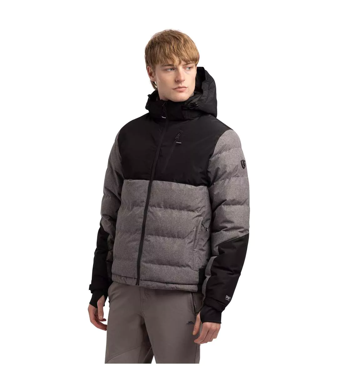 Mens Delabole Padded Jacket Grey Marl Trespass