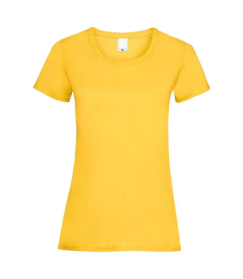 Womens/Ladies Value Fitted Short Sleeve Casual T-Shirt (Gold) - UTBC3901