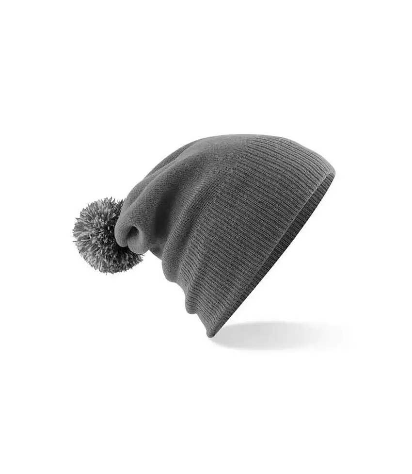 Adults Unisex Snowstar Beanie Graphite Grey Light Grey Beechfield