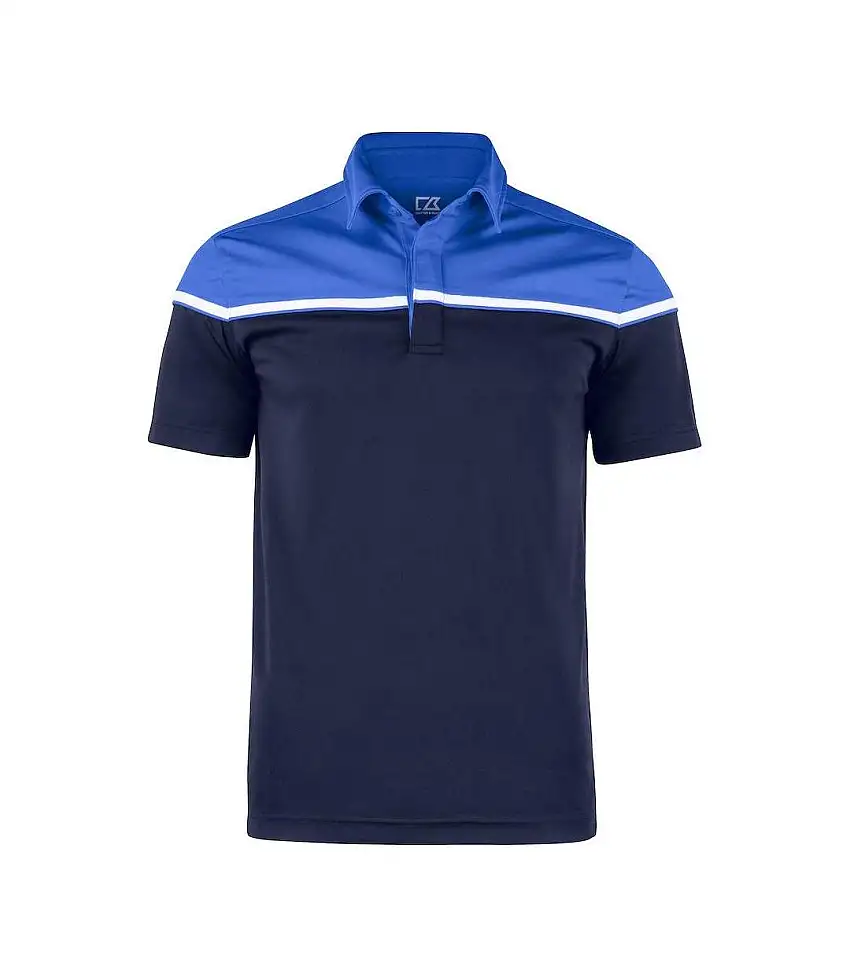 Mens Seaback Polo Shirt Dark Navy Royal Blue Cutter & Buck