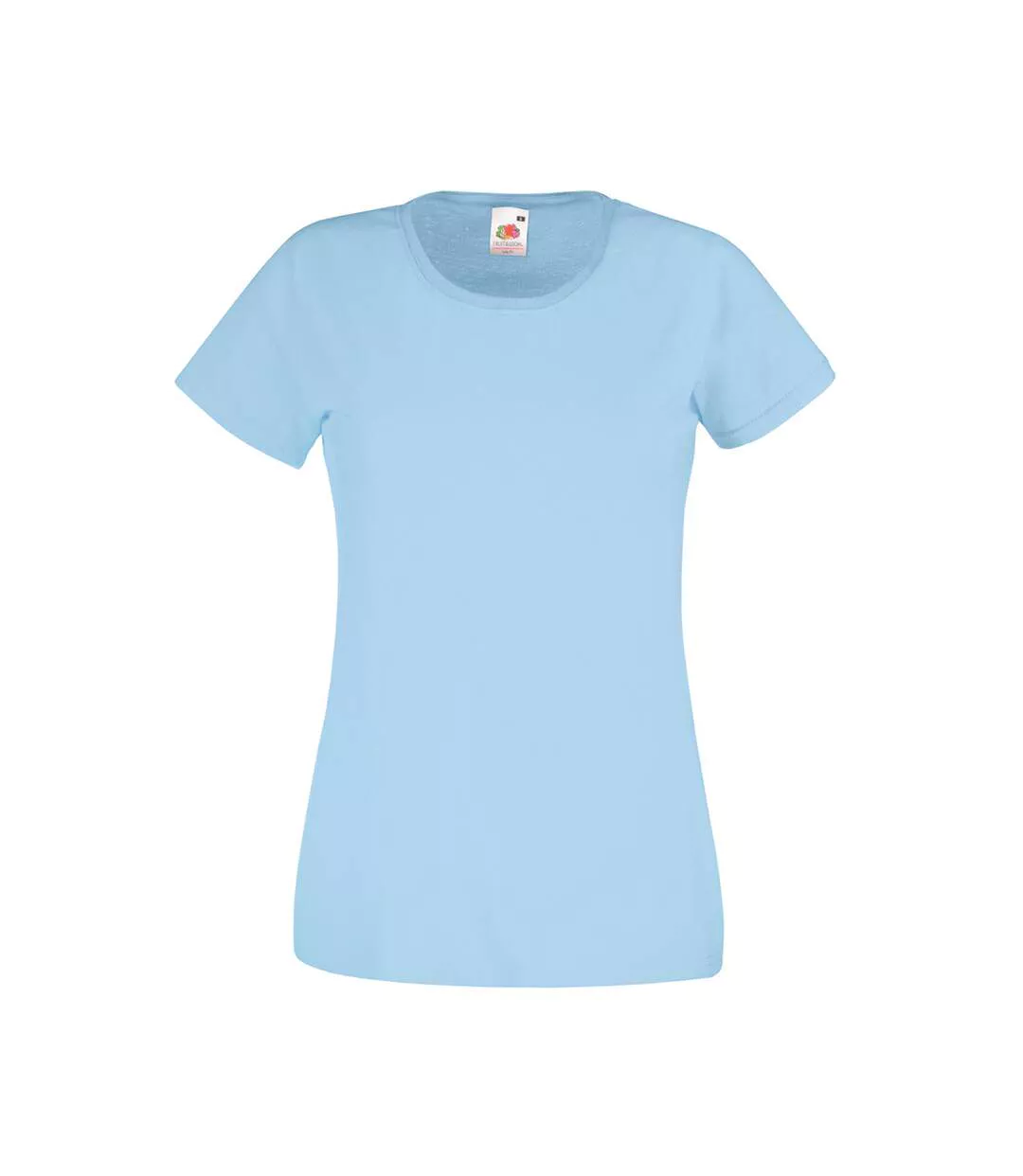 Womens/Ladies Value Fitted Short Sleeve Casual T-Shirt (Light Blue) - UTBC3901