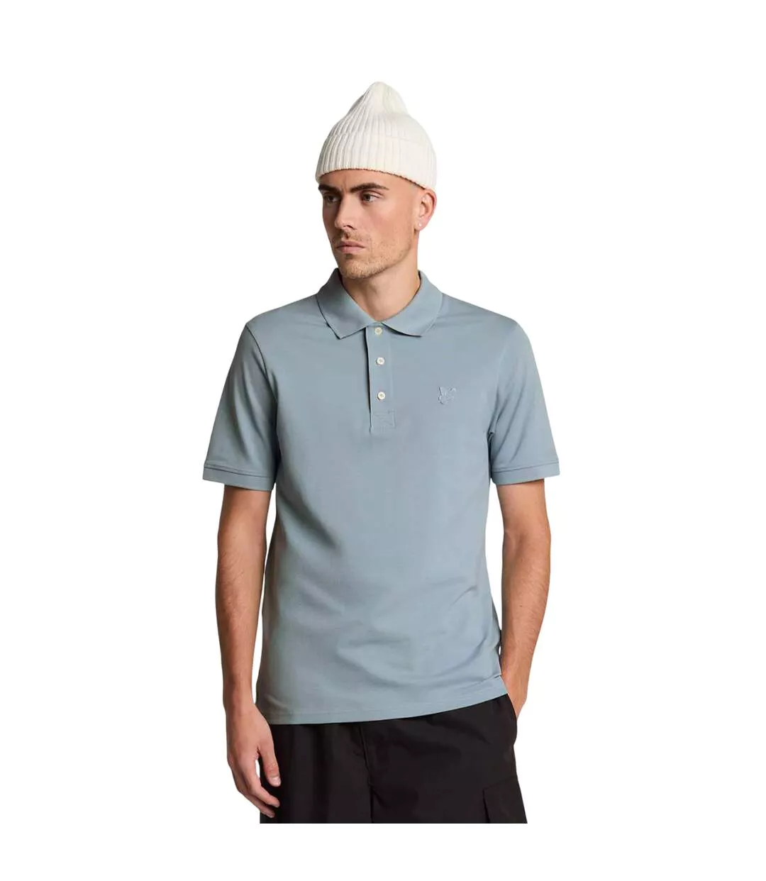 Mens Superfine Polo Shirt Blue Lyle & Scott