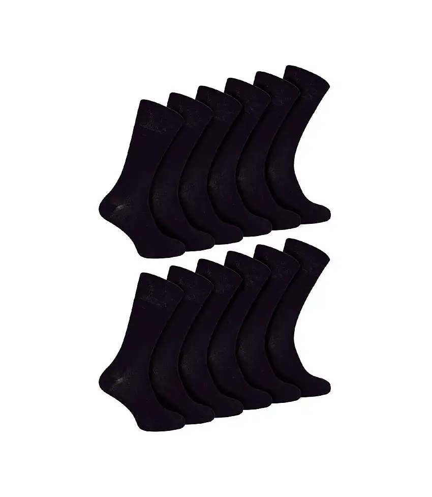 2 Pack Mens Diabetic Bamboo Extra Wide NON ELASTIC Socks