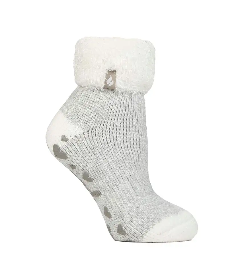 Ladies Ribbed Cuff Thermal Bed Socks for Lounging Around