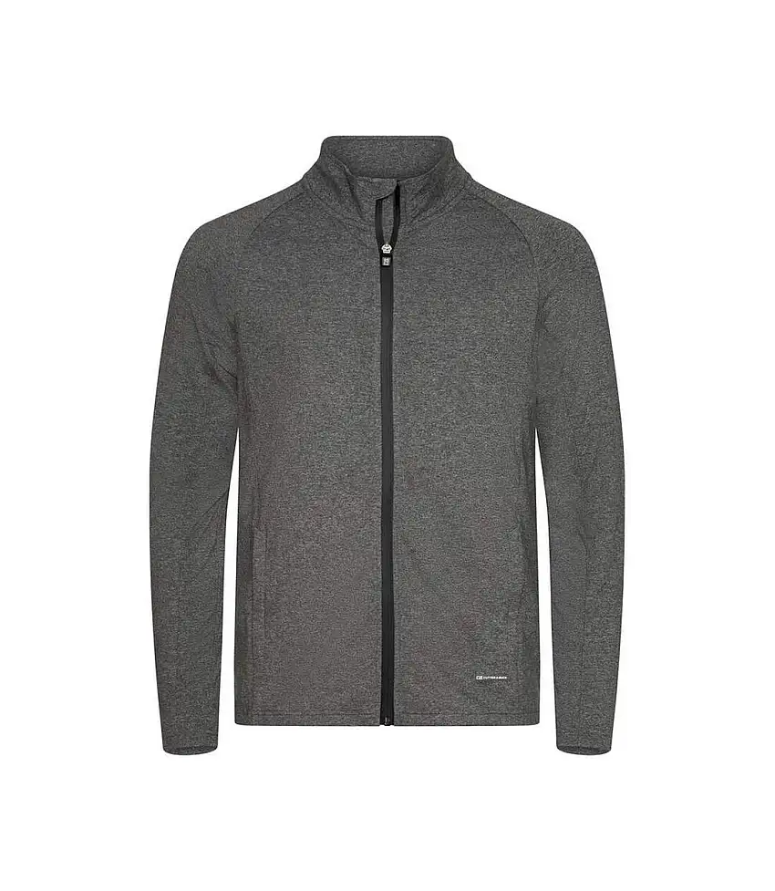 Mens Adapt Full Zip Fleece Jacket Anthracite Melange Cutter & Buck