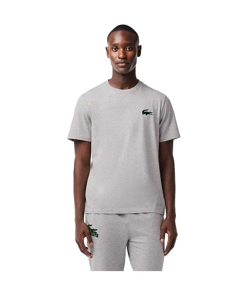 Mens Cotton Lounge T-shirt Grey Lacoste