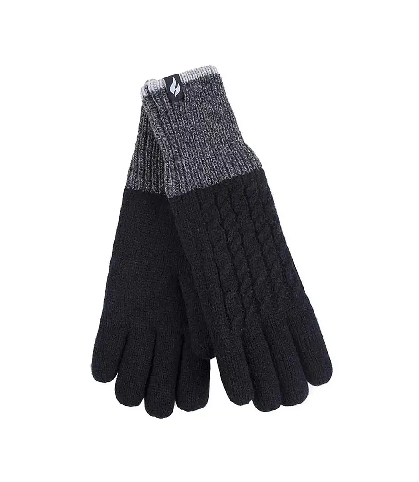 Womens Patterned Fleece Lined Warm Thermal Gloves for Winter