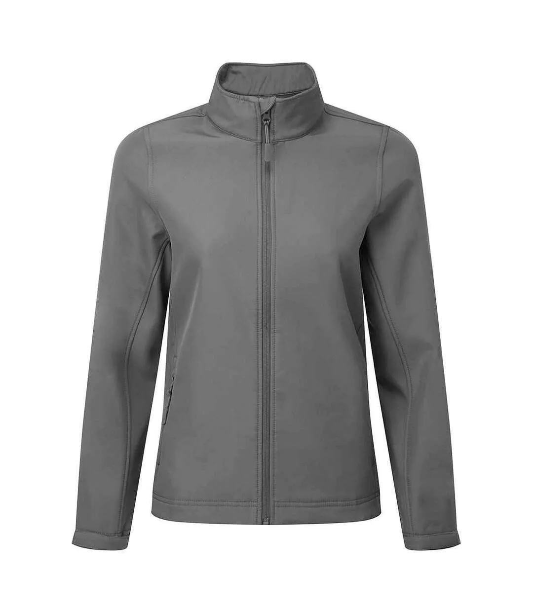 Womens/ladies Windchecker Soft Shell Jacket Dark Grey Premier