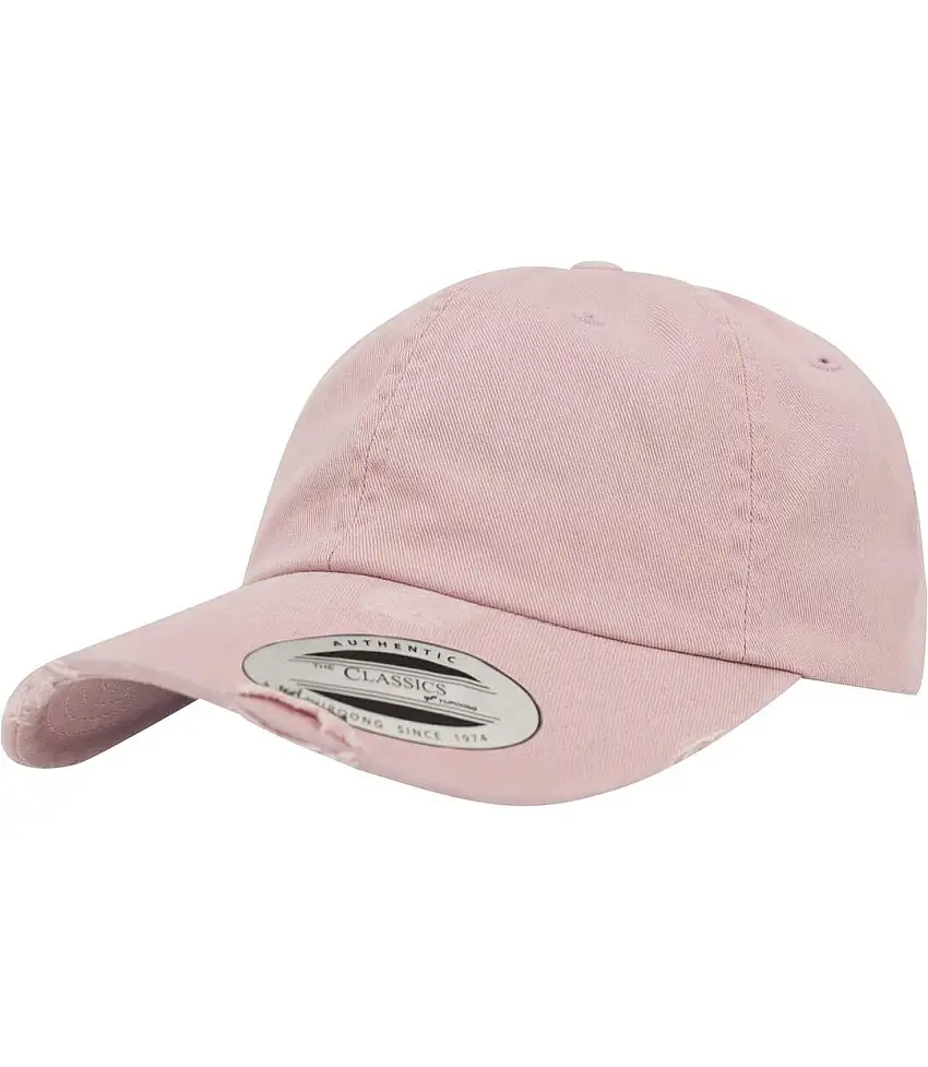 Flexfit By Low Profile Destroyed Cap Pink Yupoong