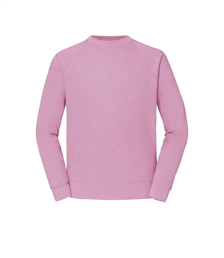 Mens Classic 80/20 Raglan Sweatshirt Light Pink Fruit Of The Loom