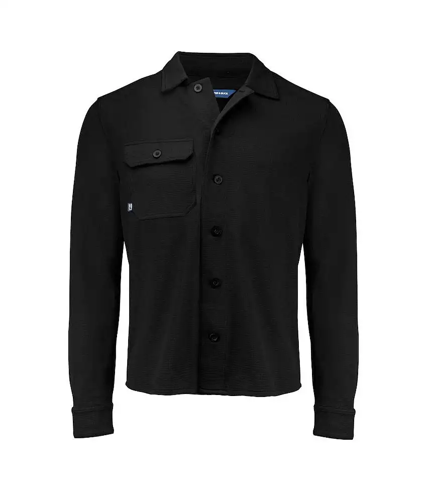 Mens Advantage Leisure Shirt Black Cutter & Buck