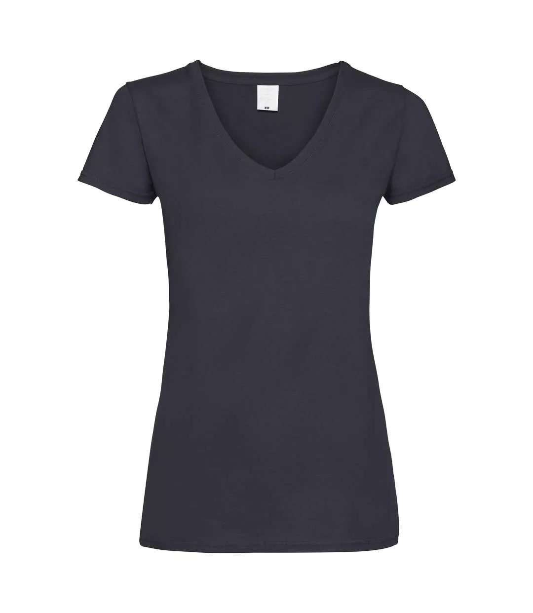 Womens/Ladies Value Fitted V-Neck Short Sleeve Casual T-Shirt (Midnight Blue) - UTBC3905
