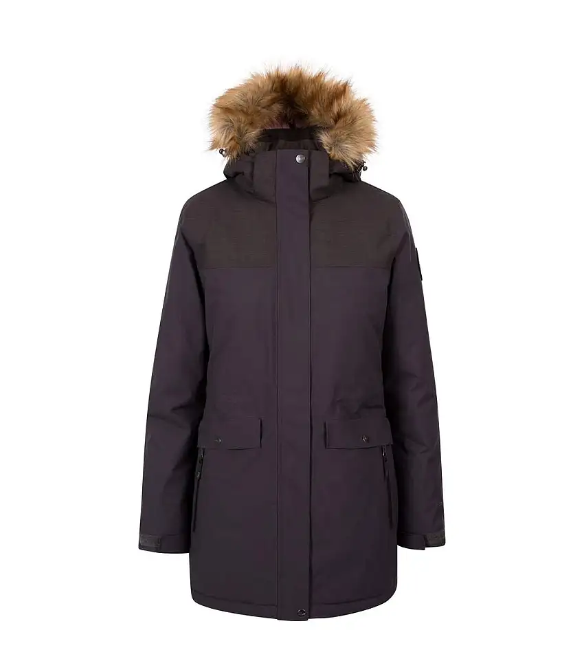 Womens/ladies Miranda Dlx Waterproof Jacket Dark Grey Trespass