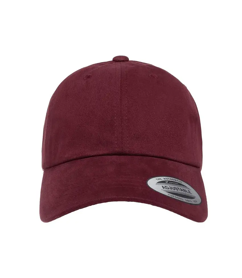 Flexfit By Peached Cotton Twill Dad Cap Maroon Yupoong