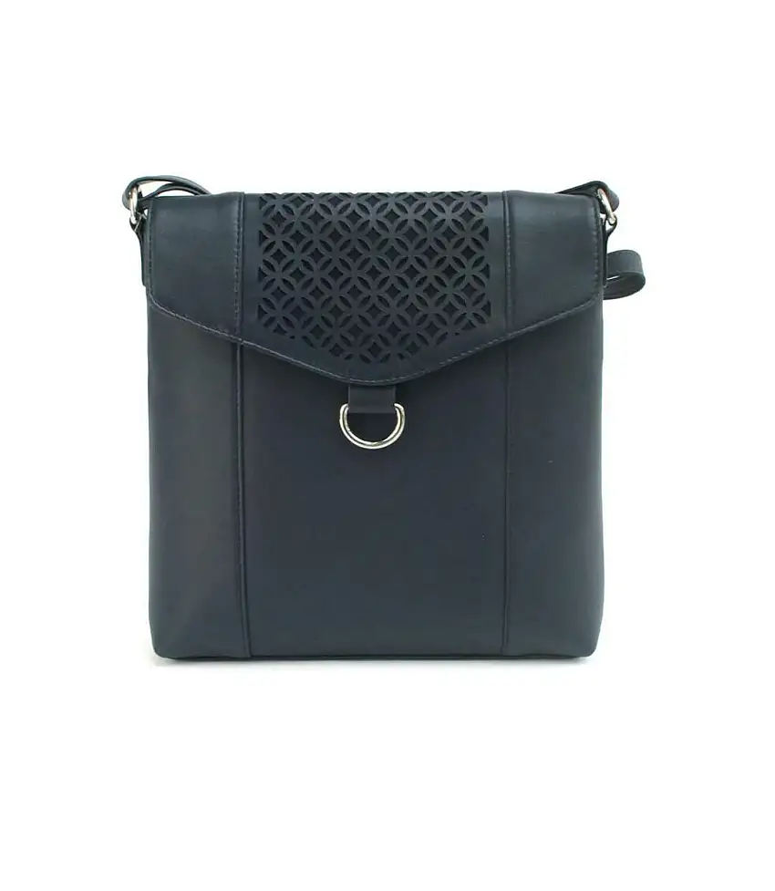 Womens/ladies Janie Leather Handbag One Size Navy Eastern Counties Leather