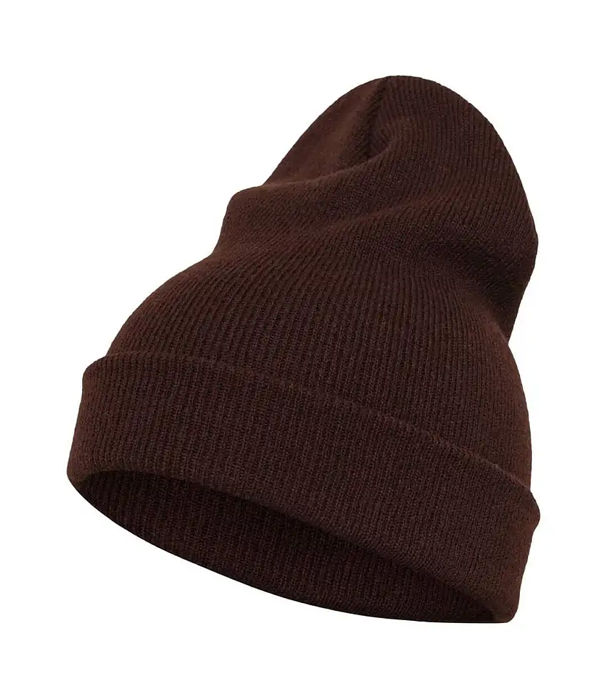 Flexfit Unisex Heavyweight Long Beanie Winter Hat Brown Yupoong