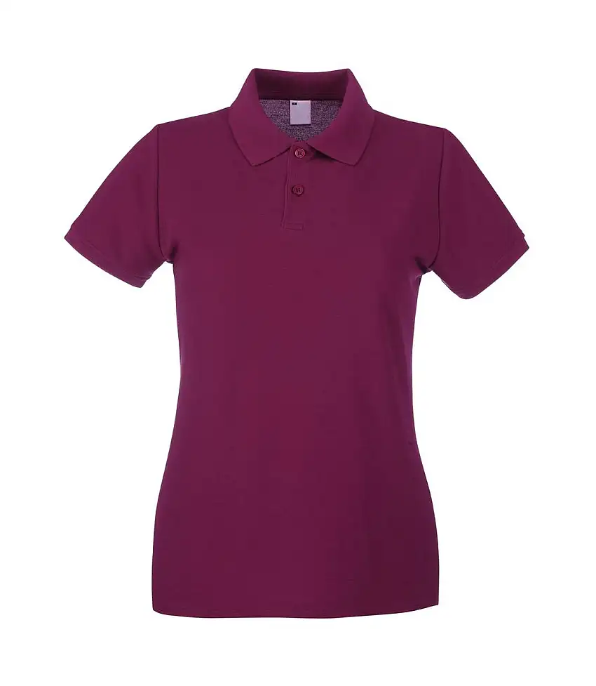 Womens/Ladies Fitted Short Sleeve Casual Polo Shirt (Oxblood) - UTBC3906
