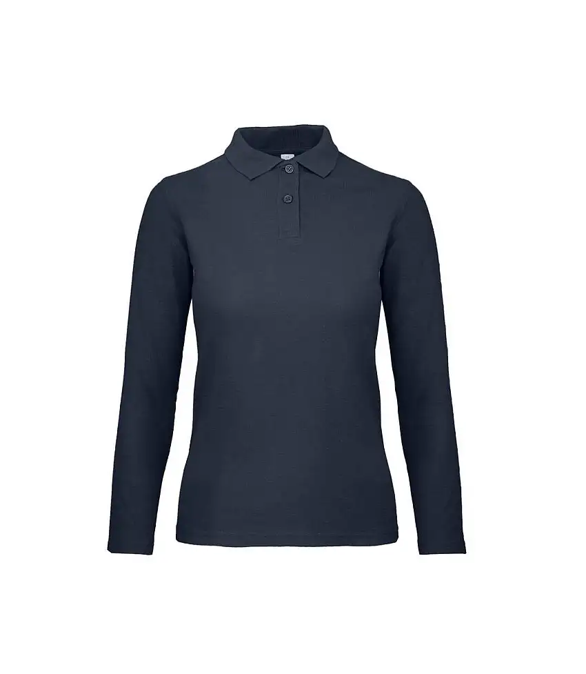 B&C ID.001 Womens/Ladies Long Sleeve Polo (Ultramarine) - UTBC3944