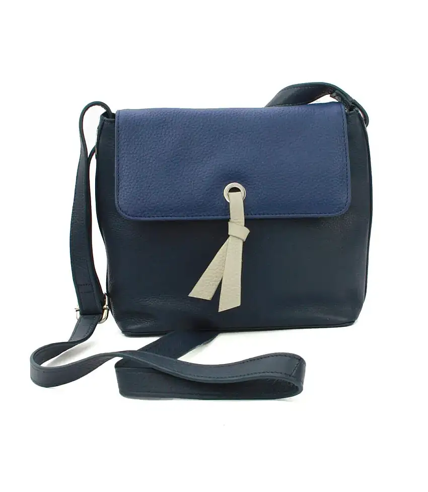 Womens/ladies Zada Leather Handbag One Size Navy Cobalt Blue Eastern Counties Leather