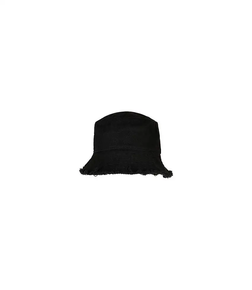 Flexfit Alpha Open Edge Bucket Hat Black Yupoong