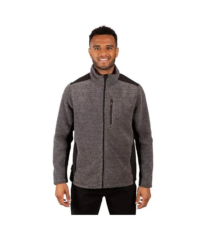 Mens Farantino Fleece Jacket Dark Grey Stripe Trespass