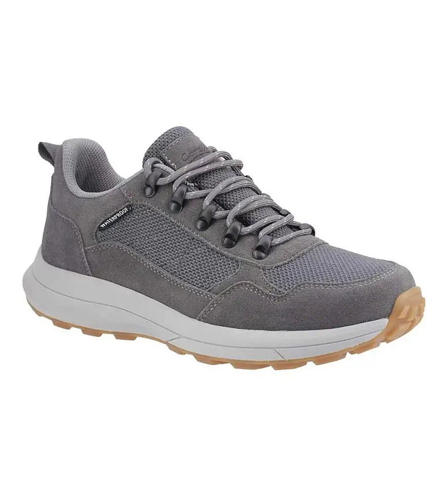 Mens Elmfield Suede Trainers Grey Cotswold
