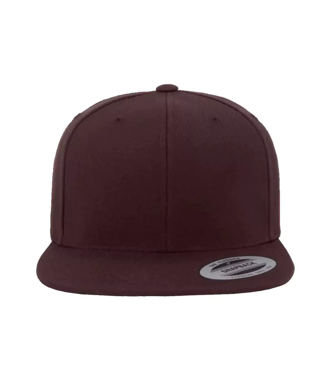 Mens The Classic Premium Snapback Cap Brown Yupoong