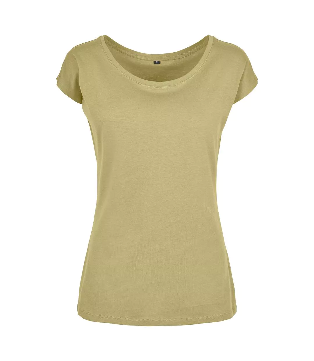 Womens/ladies Wide Neck T-shirt Sand Build Your Brand