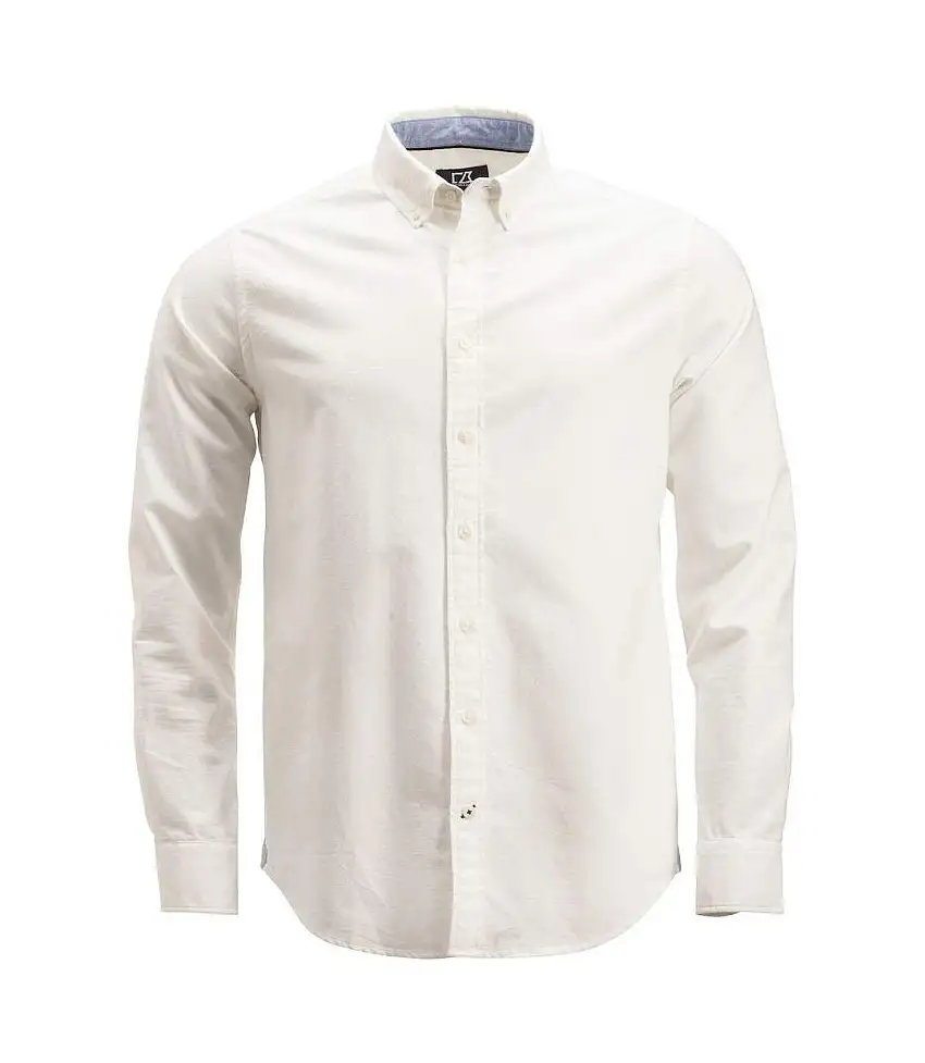 Mens Belfair Oxford Shirt Burgundy White Cutter & Buck