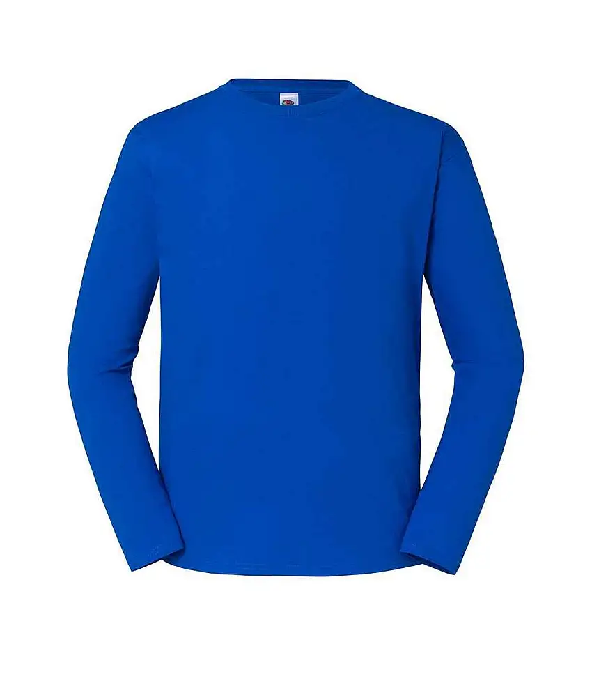 Mens Iconic Long-sleeved T-shirt Royal Blue Fruit Of The Loom