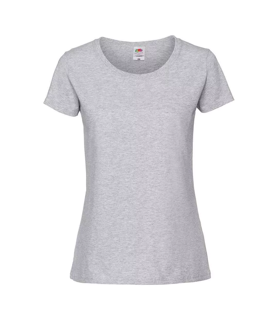 Womens/ladies Premium T-shirt Heather Grey Fruit Of The Loom