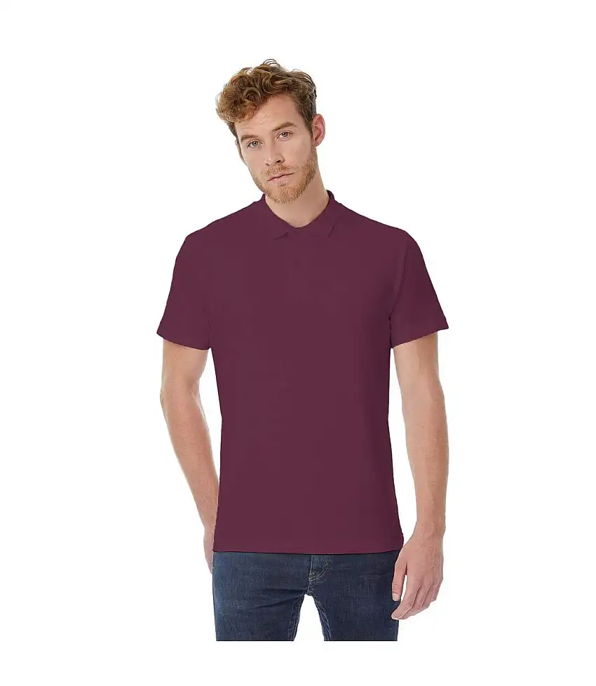 B&C ID.001 Unisex Adults Short Sleeve Polo Shirt (Wine) - UTBC1285