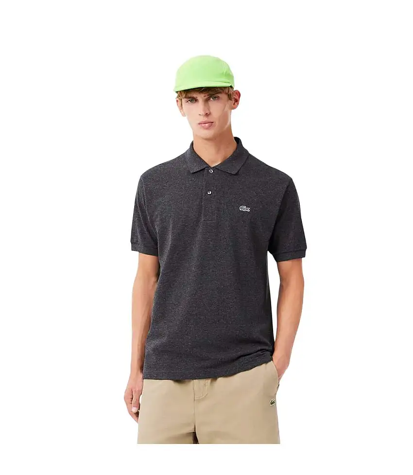 Mens L.12.12 Petit Pique Classic Polo Shirt Black Lacoste