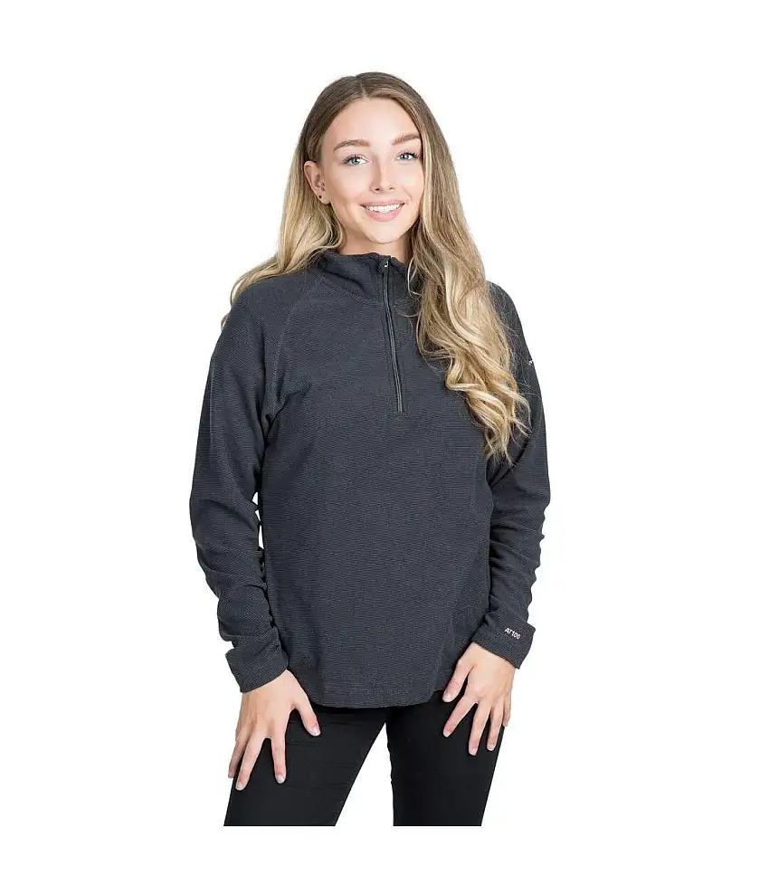 Womens/ladies Meadows Fleece Top Charcoal Grey Trespass