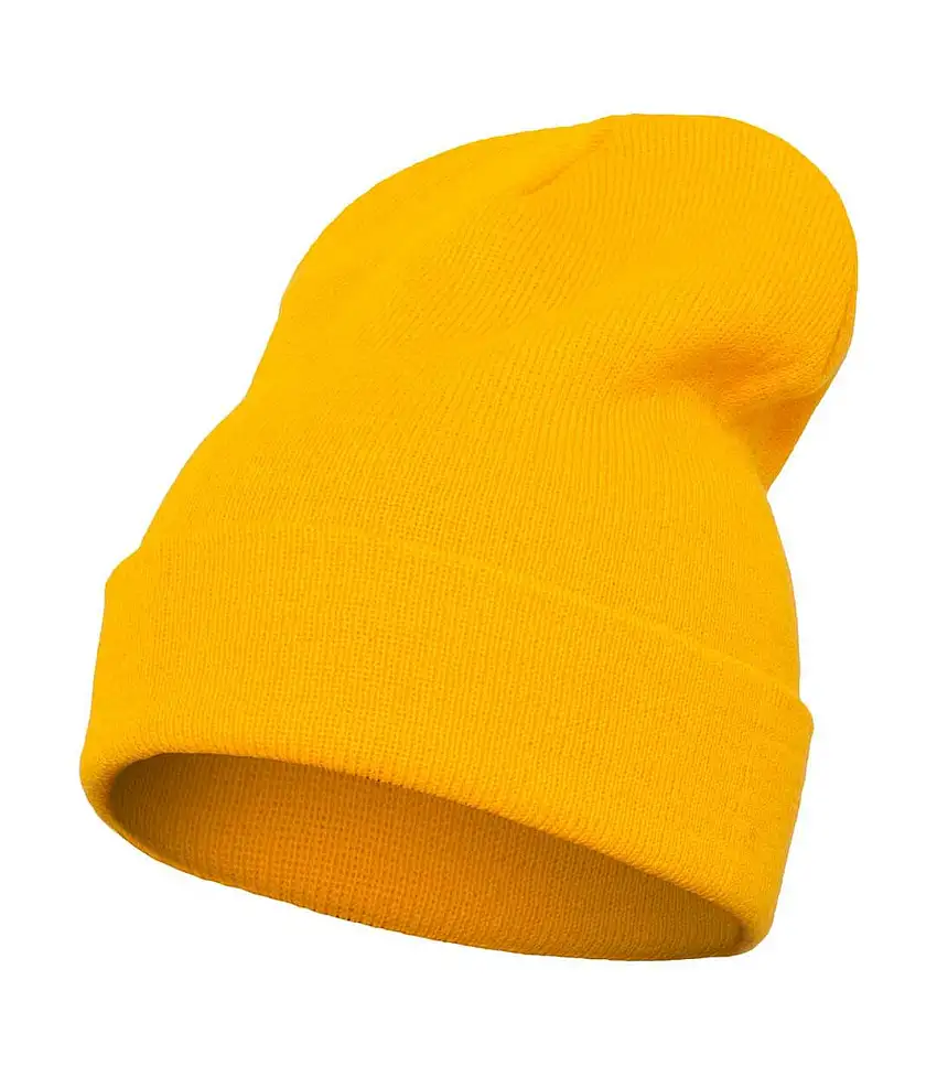 Flexfit Unisex Heavyweight Long Beanie Winter Hat Gold Yupoong