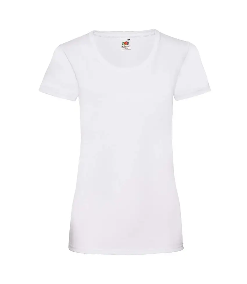 Womens/ladies Lady Fit T-shirt White Fruit Of The Loom